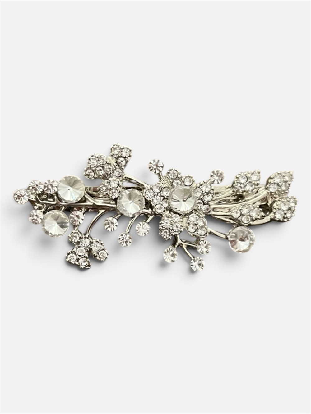 Rhinestone Floral Hair Barrette Special Occasion NWT